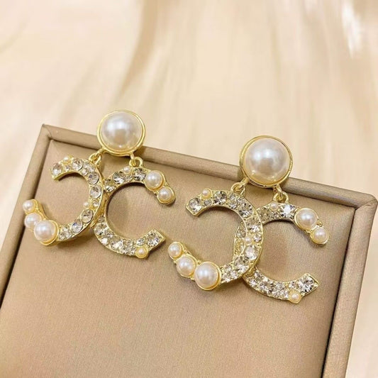 Fashion Letter Rhinestones Crystal Pearl Accessories