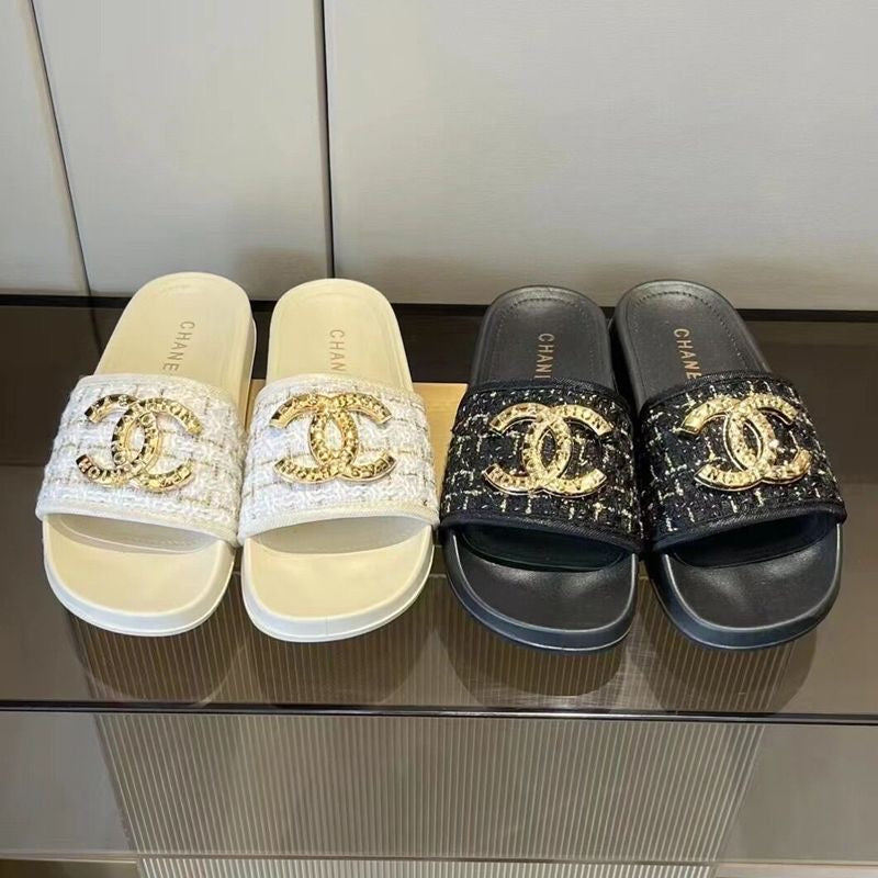 Fashion Gold Logo Comfort EVA Flat Sandals